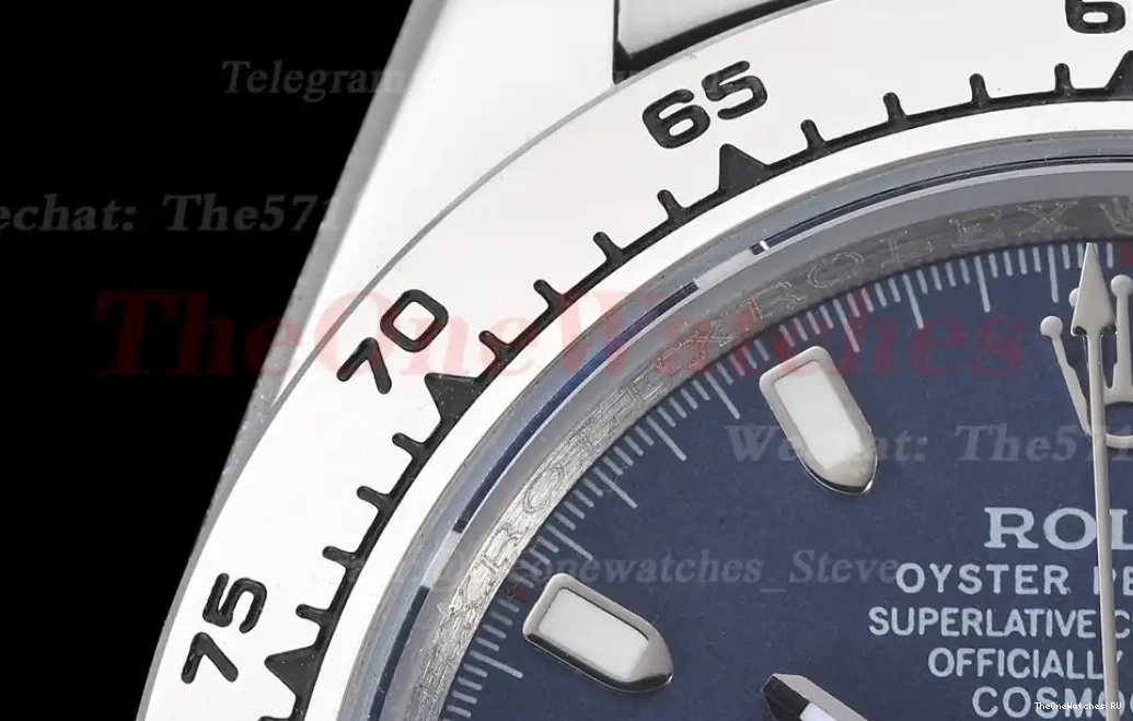 A3836 SS Stk SS Daytona Blue 40mm GDF 0405